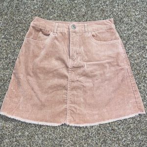 pink corduroy skirt